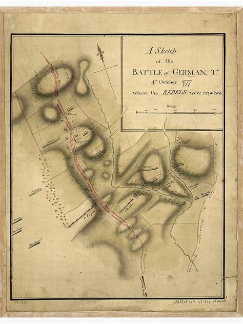 Map Of The Battle Of Germantown Oct 4th 1777 Photographic Print