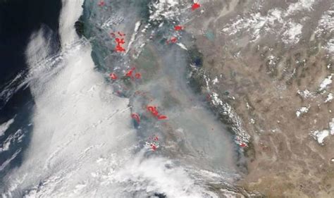 California Fires Nasa Satellite Images Map Spread Of 2020 Wildfires