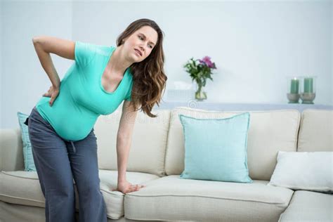 Pregnant Woman With Back Pain Stock Image Image Of Leisure Body