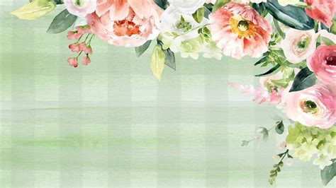 Free March Desktop Wallpaper Floral Watercolors For Spring