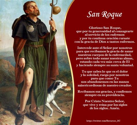 Sintético 101 Foto Oración Para Sanar A Las Mascotas San Roque Mirada