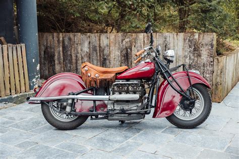 This 1940s Four Cylinder Indian Motorcycle Was Such A Beast It Became