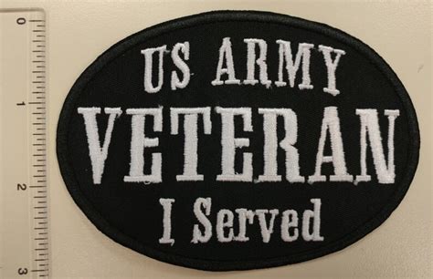 Us Army Veteran Patch Embroidered Military Veteran Patch Etsy