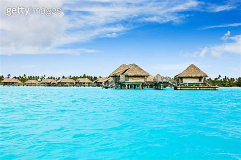 Bora Bora Blue Lagoon Holiday Luxury Resort Stilt Huts 이미지 186841004
