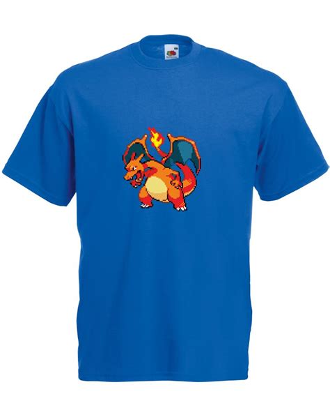 8 Bit Charizard Mens Printed T Shirt Ebay
