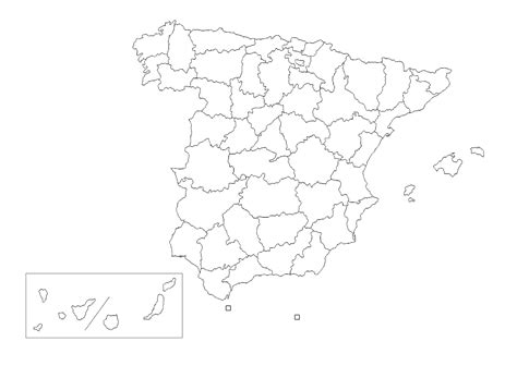 Aprender las provincias de españa es un contenido académico que si no lo abordamos de forma adecuada puede resultar no sólo aburrido para los niños, sino que puede parecerles vacío y absurdo. Mapa de España ⊛ Político Físico Mudo Con Nombres » Para ...