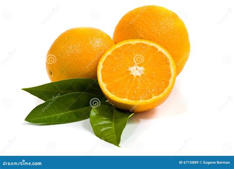 Oranges Isolated On White Stock Image Image Of Tasting 6715889