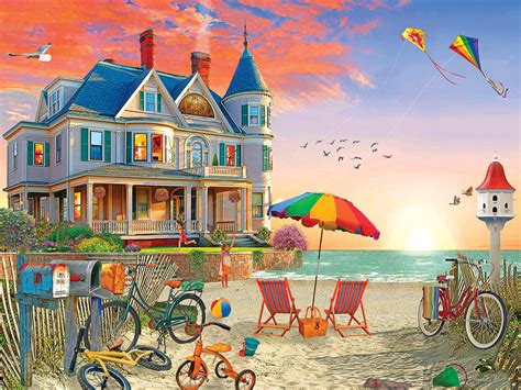 Victorian Beach House 500 Pieces Roseart Puzzle Warehouse