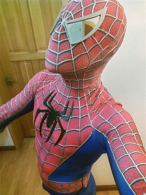 Sam Raimi Spider Man Suit Superhero Tobey Maguire Cosplay Costume Kids
