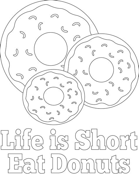 Cute Donut Pages Coloring Pages
