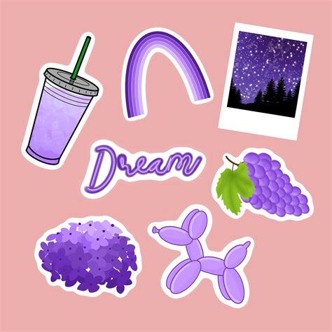 Aesthetic Stickers Violet Ideas Aesthetic Stickers Cute Stickers My