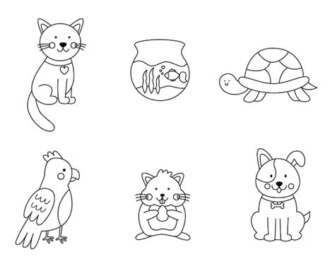 Detalles Más De 80 Dibujos Para Colorear Mascotas Muy Caliente Vn