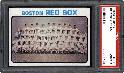 1973 Topps Red Sox Team Psa Cardfacts