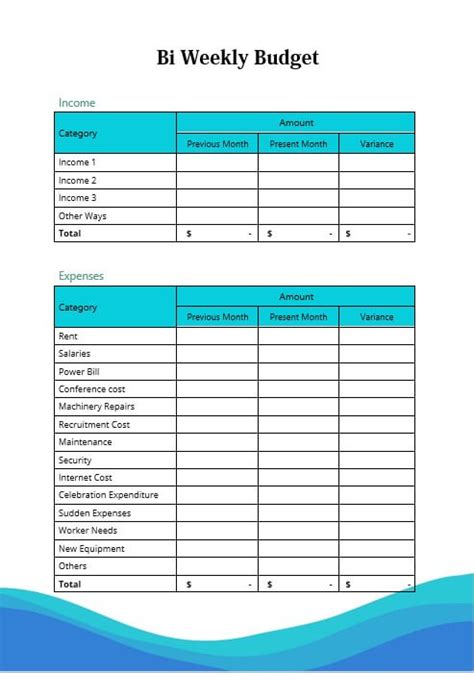 Bi Weekly Budget Template Fillable Printable Pdf And Forms Handypdf Porn Sex Picture
