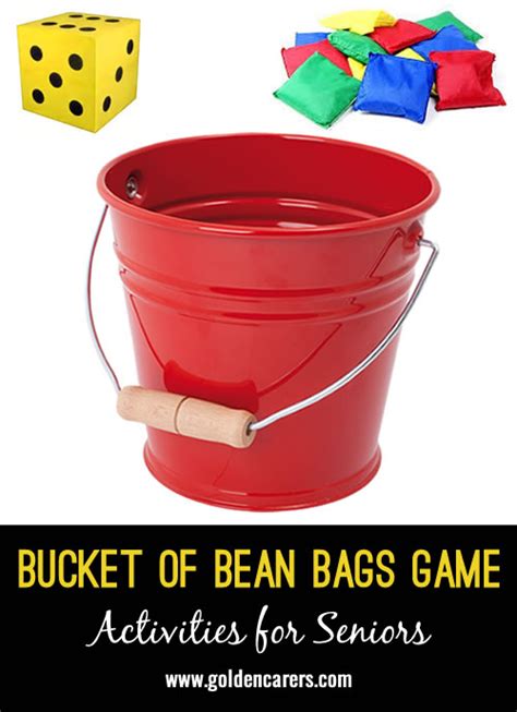 Bucket Of Bean Bags Game Bean Bag Games Elderly Activities Physical