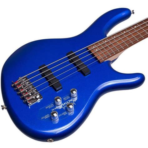 Cort Action V Plus Action Series Electric Bass Guitar Blue Metallic