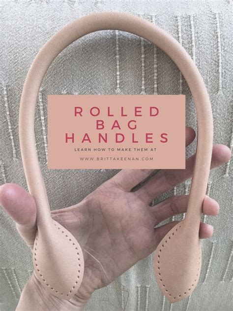 How To Make Basic Leather Rolled Handbag Handles In 2021 Diy Leather
