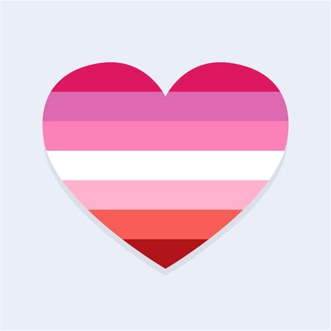 Free Vector Lesbian Flag In Heart Shape