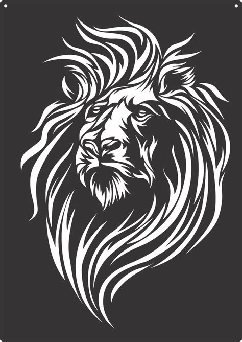 Lion Cutout Animal Stencil Silhouette Stencil Silhouette Art