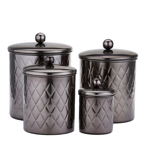 Canora Grey Embossed Diamond 4 Piece Kitchen Canister Set And Reviews