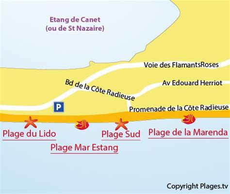 Plage De Mar Estang Canet En Roussillon 66 Pyrénées Orientales