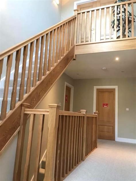 Oak Handrails Baserail And 32mm Spindles Stair Refurb Kit