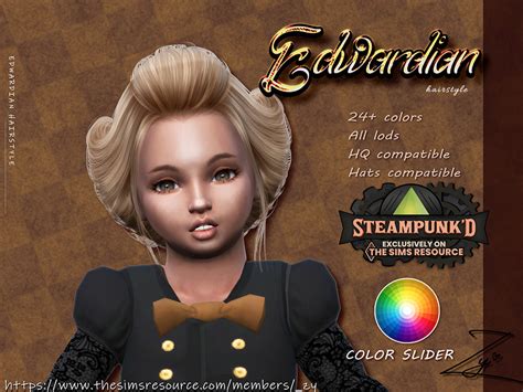 The Sims Resource Steampunked Edwardian Hairstyle For Toddlers