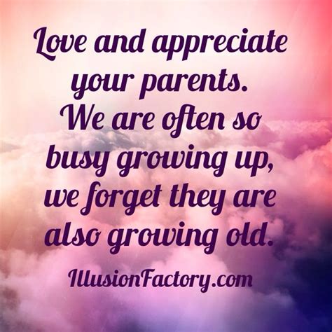 Love And Appreciate Your Parents We Are Often So Busy Growing Up We