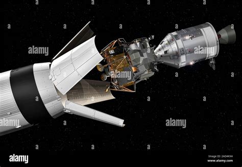 Apollo Lunar Module Docking And Extraction Illustration Showing The