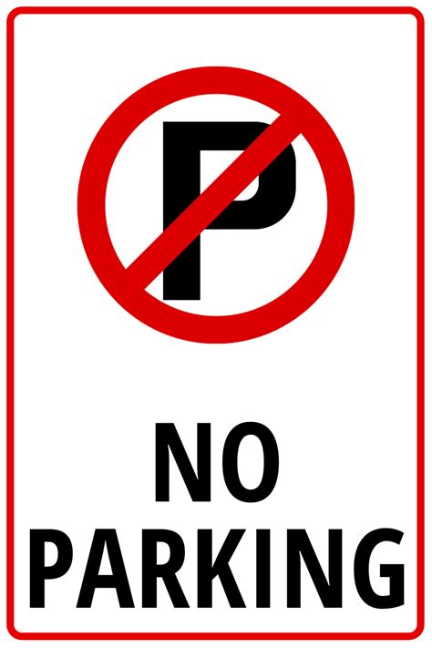 No Parking Printable Sign Printable Word Searches