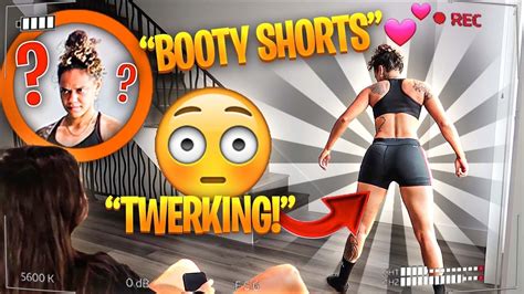 booty shorts try on haul stephania rates my thickness youtube