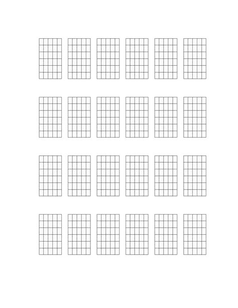 Printable Blank Guitar Chord Chart