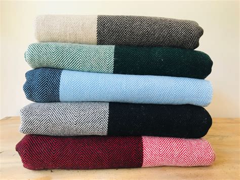 100 Cashmere Wool Blanket Large Size 140 Cm By 260 Cm Etsy Uk