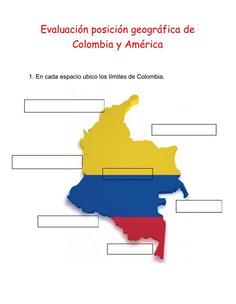 Ejercicio De Posición Geográfica De Colombia
