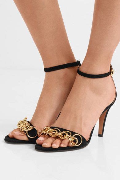 Chloé Reese Chain Embellished Suede Sandals Net A Portercom With Images Suede Sandals