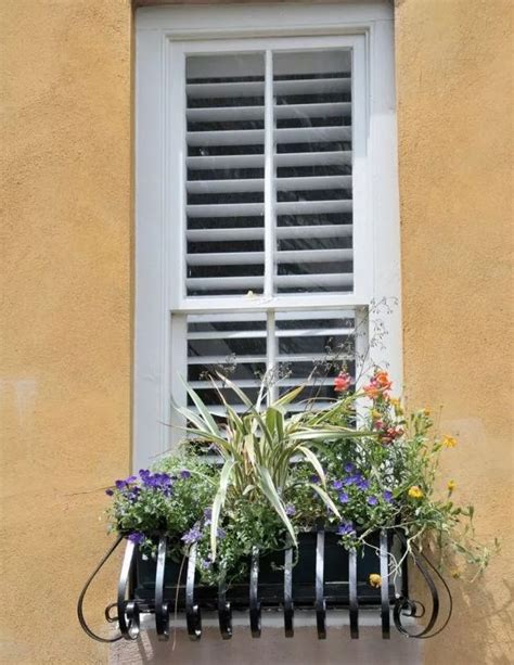 Wrought Iron Flower Box Flower Boxes Indoor Shutters Wrought