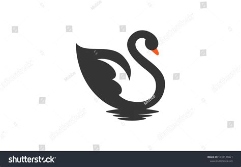 Black Swan Letter S Logo Vetor Stock Livre De Direitos 1831126021