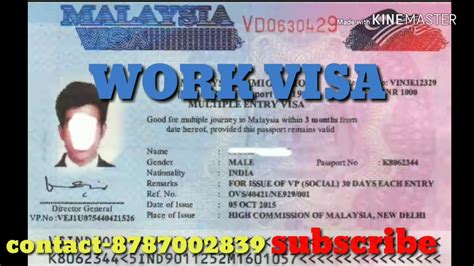 Nationals of china and india who are arriving to the country directly from singapore the visa on arrival carries a cost as well, the traveler should pay 407 malaysian ringgit (100 usd). how many type work visa in Malaysia - YouTube