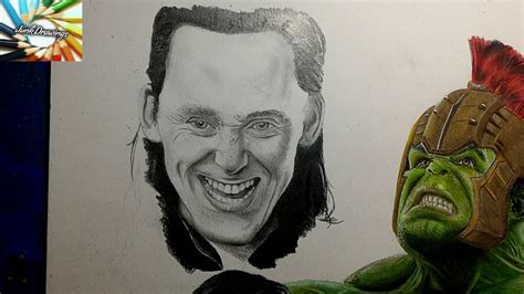Drawing Tom Hiddleston As Loki From Thor Ragnarok Extended