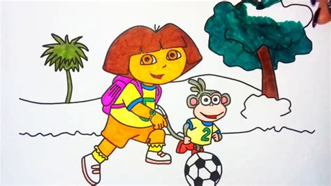 Dora The Explorer Dora Is Playing Football Дора играет в футбол