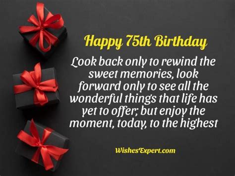 35 Best 75th Birthday Wishes And Messages