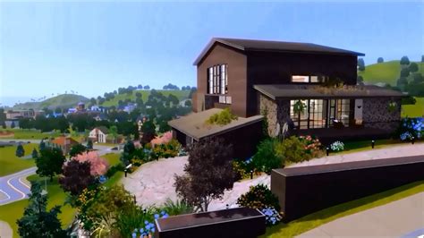 Sims 3 custom game content. The Sims 3 - Modern cliff house - YouTube