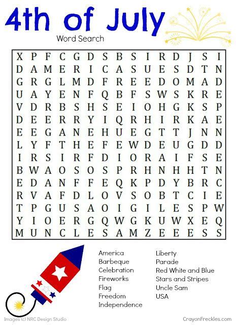 23 Best 4 Of July Word Search Ideas 4th Of July Fourth Of July July