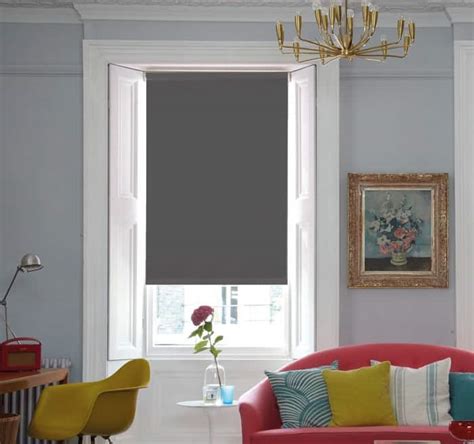 Grey Blackout Roller Blind Cheapest Blinds Uk Ltd