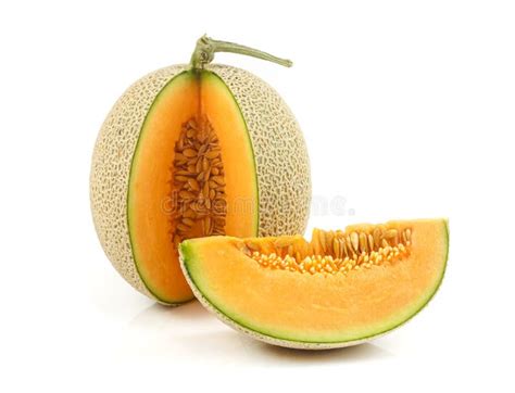 Fresh Melon Fruit On White Stock Photo Image Of Juicy 53412214