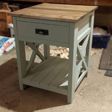 Farmhouse Nightstand In 2020 Farmhouse Nightstand Rustic Nightstand