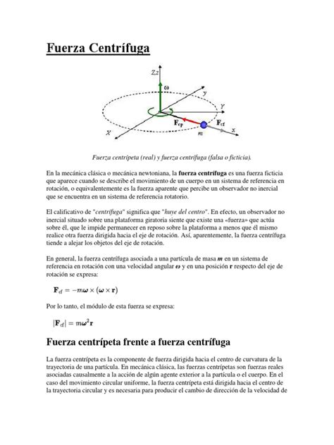 Fuerza Centrífuga Mecanica Clasica Ciencias Fisicas