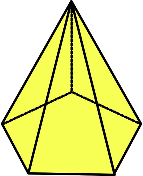 Yellow Pentagonal Pyramid Clipart Free Download Transparent Png