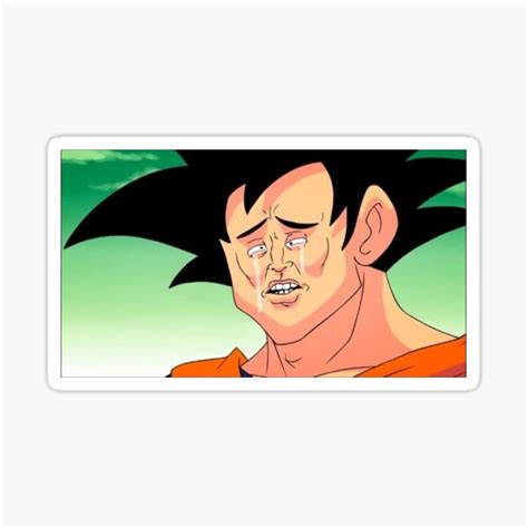 Goku Funny Face Sticker Sticker For Sale By Hoolliday Redbubble