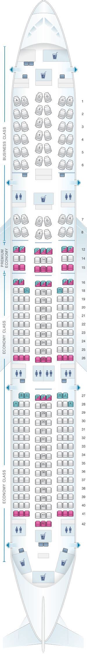 British Airways Airbus A350 Seat Map